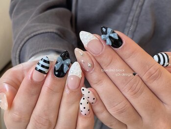 blue and black y2k design