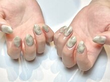ツインネイル 久屋大通店(twin.nail)/くすみグリーンカフェネイル