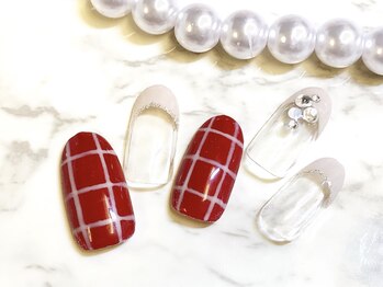 ココカラ(cocokara)/チェックアートネイル