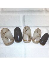 ネイルサロン マリブ(Maribu)/ハンド　アート6本　大理石