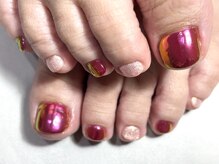 シーグラス(SeaGlass)/オーロラフットネイル