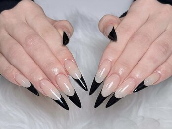 長さ出しネイル、フレンチネイル