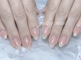 ちゅるんチークネイル&水色