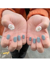 ♪シンプル親指アートネイル