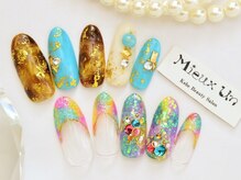 ミューアン(Mieux Un)/べっ甲ターコイズ・カラフルホロ