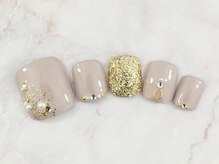 ネイルプラザ 河原町OPA店(NAIL PLAZA)/フットネイル★グレージュネイル