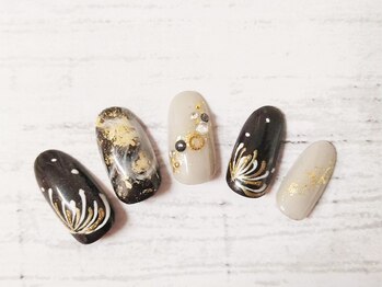 ネイルサロン ロゼプリュム/和柄ネイル