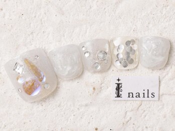 アイネイルズ 新宿店(I nails)/梅雨ニュアンスフット9480円