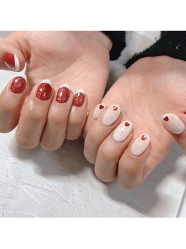 ブラン(blanc)/バレンタインネイル