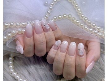 白グラデーション バラ 春