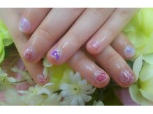 プルミエ ネイル(Premier Nail)/ラメグラ＋4本アート