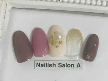 ネイリッシュサロン エー(Nailish Salon A)/雪の結晶大人ネイル