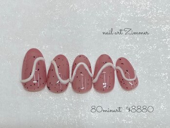 ネイルアート ジマー/80minartコース¥8880