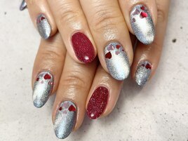 ハートホロ×マグネットネイル！