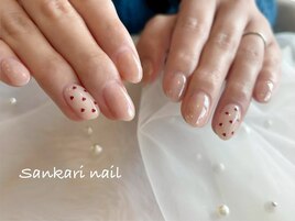 バレンタインネイル/ハートホロ