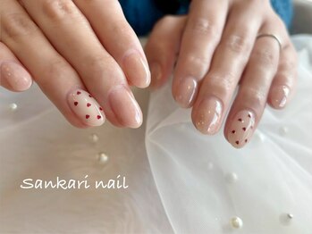 バレンタインネイル/ハートホロ