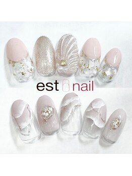 エストラッシュアンドネイル 銀座店(est lash&nail)の写真/お仕事柄爪を長く出来ない方/丸爪/ちび爪の方におすすめ♪短い爪でも可愛いデザインを豊富にご用意☆