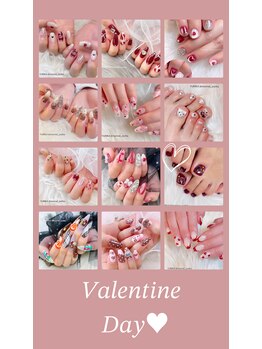 モナールアンド(MONNAL&)/バレンタインネイル