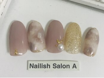 ネイリッシュサロン エー(Nailish Salon A)/ウィンターマーブル