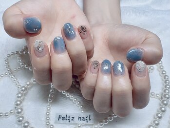 フェリスネイル 池袋店(Feliz Nail)/ハンドブルー