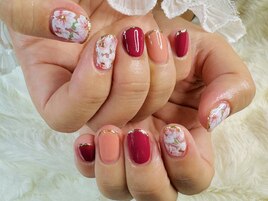 お花デザインネイル