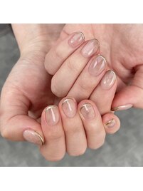 ニュアンス×メタリックフレンチ