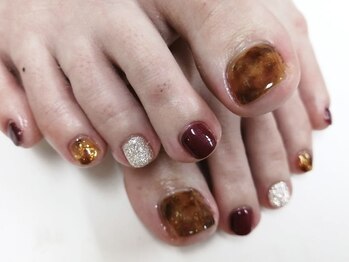 べっ甲フットネイル