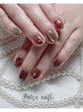 フェリスネイル 池袋店(Feliz Nail)/ブラウンニュアンスデザイン