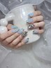 ☆オフ込み☆(ベース色付き)ガラスーフレンチネイル/ミラーフレンチ