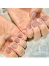 ミラーネイル/オフィス/ベージュ