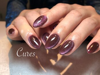 ボルドーマグネットネイル