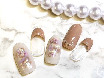 ココカラ(cocokara)/ニュアンスマーブルネイル