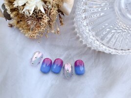 シルバーパープルネイル