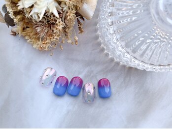 シルバーパープルネイル