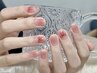 ◇期間限定◇《HAND》ほろ酔い♪チークネイル(ベースカラー付) ¥5200