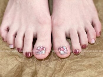 ダイアモンドネイルスタジオ 新宿店(Diamond Nail Studio)/フットお待ち込みデザイン