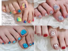 コロミネイル(colome nail)の雰囲気（フットジェルネイル、カラー豊富、、サンプル50種類選べます♪）
