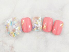 カラフルシェルネイル