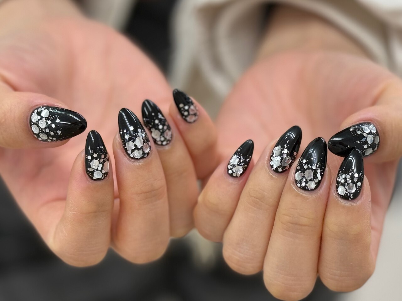 ネイルチップ オーダー キルティング マグネット サブカル 黒 フレンチ 韓国 ネイルチップ オーダー キルティング マグネット サブカル 黒 フレンチ