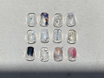 ノイ(Noi)の写真/初めてのネイルは上品で肌なじみ◎“クリア×繊細アート”から。クリアネイル×アートが新規様限定￥6,000