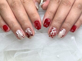 ナナネイル(7.Nail)/ガーリーチェックネイル