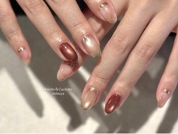 アメリアンドカシェット(Amelie&Cachette)/ニュアンスネイル:aoi