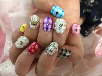 ネイルサロン パピリオ(Nail Salon papilio)/キンプリギンガムネイル☆