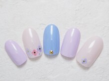 シックネイル(CHIC nail)/パステル ホログラムフラワー