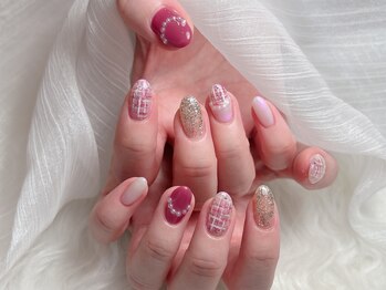 ミキネイルサロン(MiKi Nail Salon)/チエック柄秋冬ネイル¥6980