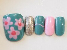 カラ ネイル 中津店(calla nail)/レトロポップなお花ネイル