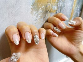 埋め尽くしネイル　冬ネイル
