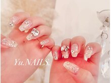 ユーネイルズ 恵比寿(Yu.NAILS.)/韓国キラキラグリッターVカット