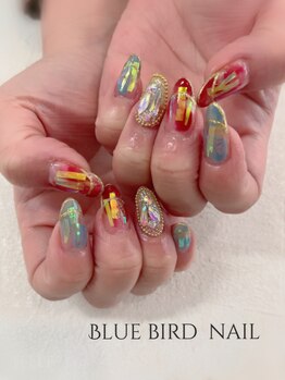 ブルーバードネイル(Blue bird nail)/オーロラ nail
