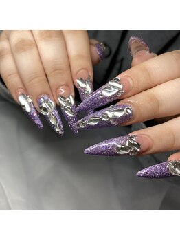 パープル/ラメグラデーション